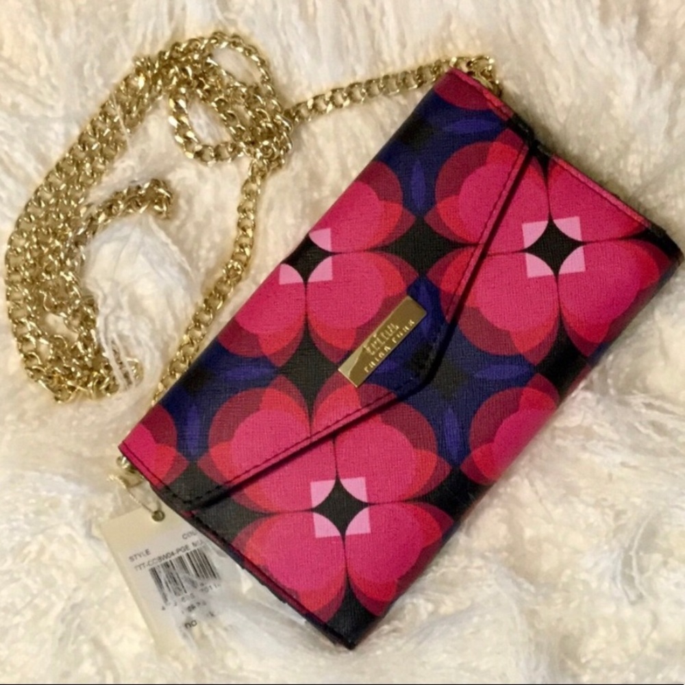 TRINA TURK Tri-Fold Wallet Crossbody Bag NWT